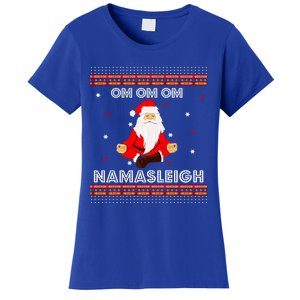 Funny Santa Yoga Namasleigh Ugly Christmas Jumper Gift Women's T-Shirt