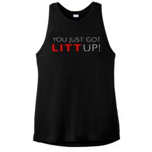 Funny "Suits You Just Got Litt Up!" Perfect Gift Idea Ladies PosiCharge Tri-Blend Wicking Tank