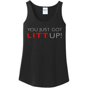 Funny "Suits You Just Got Litt Up!" Perfect Gift Idea Ladies Essential Tank