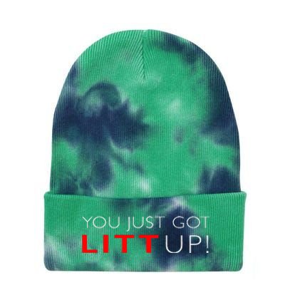 Funny "Suits You Just Got Litt Up!" Perfect Gift Idea Tie Dye 12in Knit Beanie