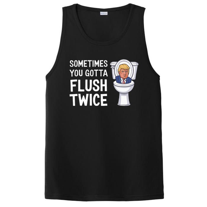 Funny Sometimes You Have To Flush Twice Trump PosiCharge Competitor Tank