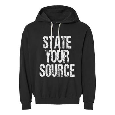 Funny State Your Source Garment-Dyed Fleece Hoodie