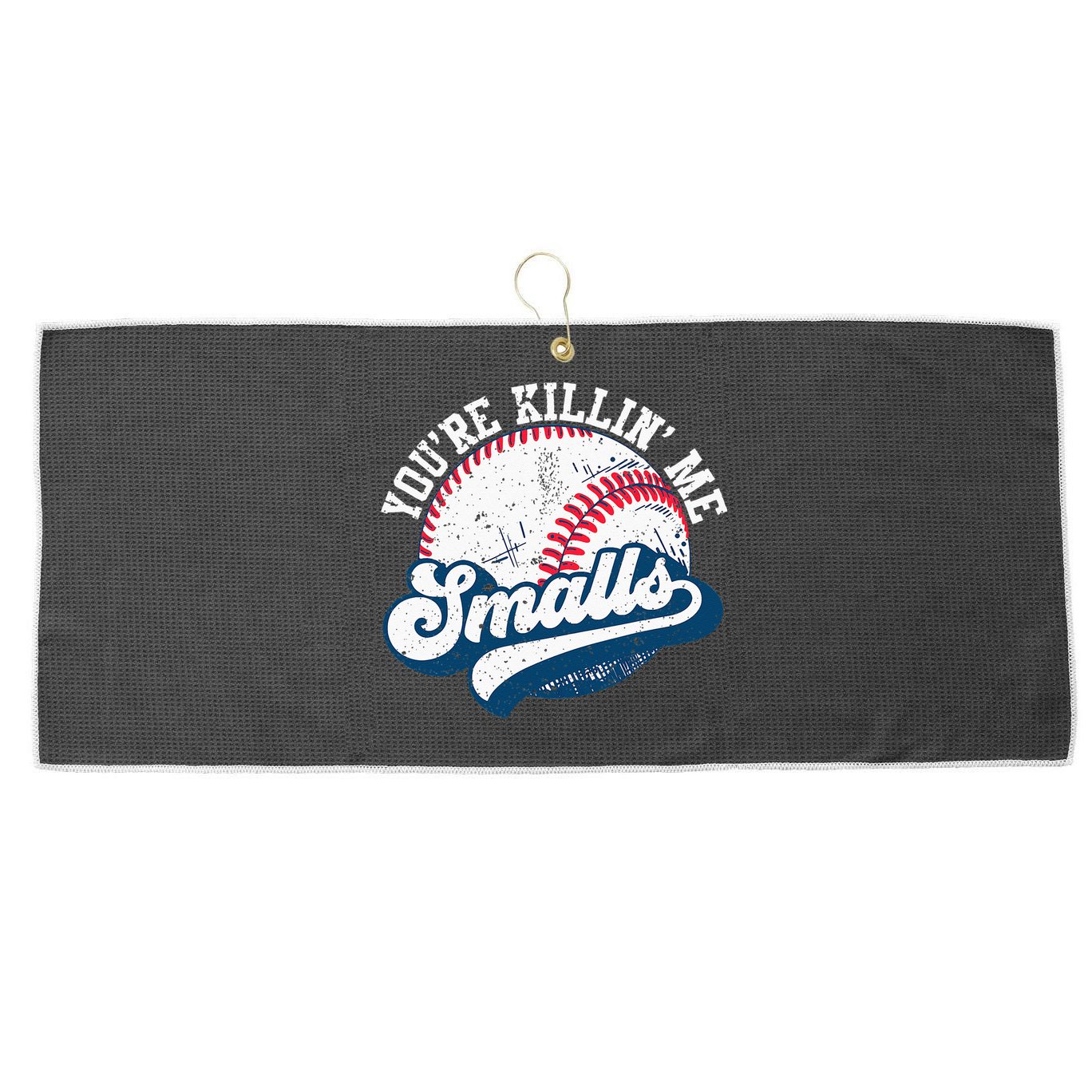 Funny Softball Youre Killin Me Smalls Large Microfiber Waffle Golf Towel