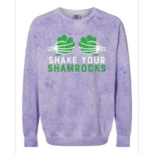 Funny Shake Your Shamrocks Colorblast Crewneck Sweatshirt