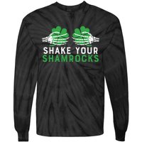 Funny Shake Your Shamrocks Tie-Dye Long Sleeve Shirt