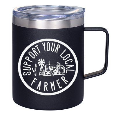 Funny Support Your Local Farmers Market Agriculture 12oz Stainless Steel Coffee Mug