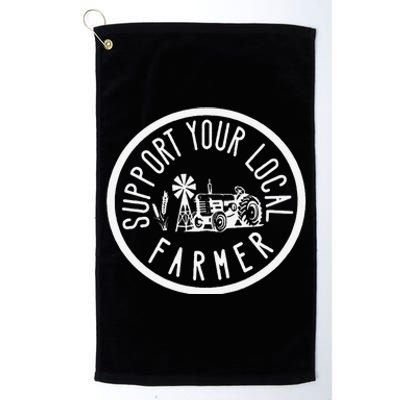 Funny Support Your Local Farmers Market Agriculture Platinum Collection Golf Towel