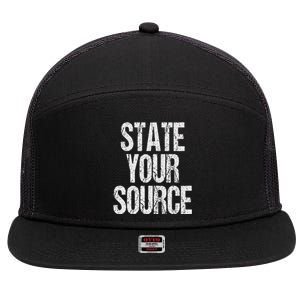 Funny State Your Source 7 Panel Mesh Trucker Snapback Hat