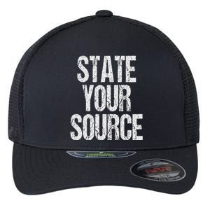 Funny State Your Source Flexfit Unipanel Trucker Cap