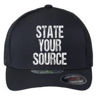 Funny State Your Source Flexfit Unipanel Trucker Cap