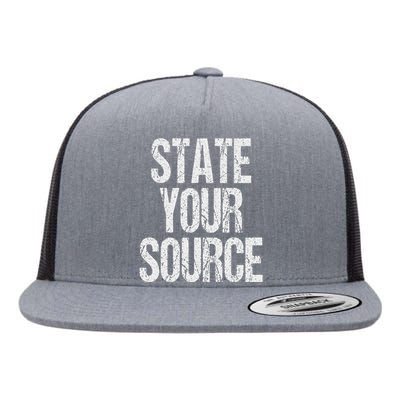 Funny State Your Source Flat Bill Trucker Hat