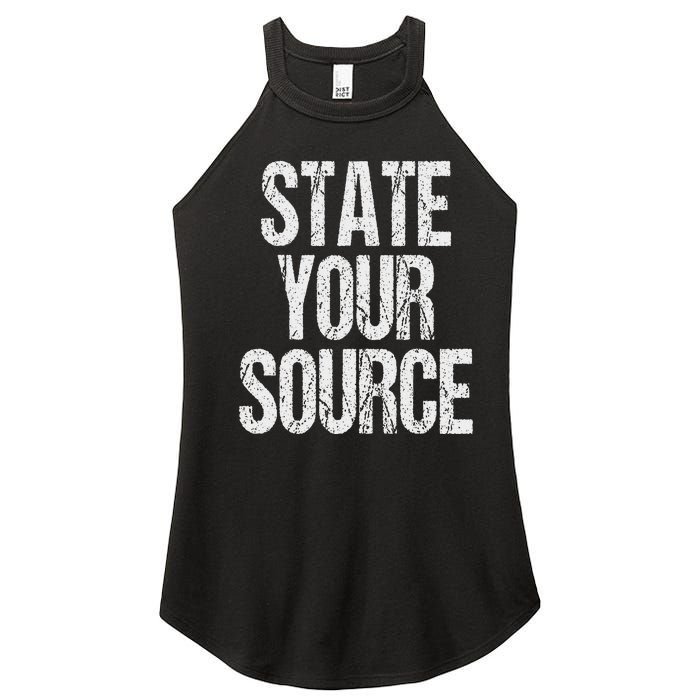 Funny State Your Source Women’s Perfect Tri Rocker Tank