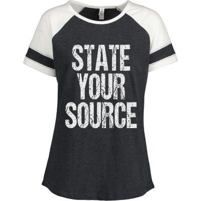 Funny State Your Source Enza Ladies Jersey Colorblock Tee