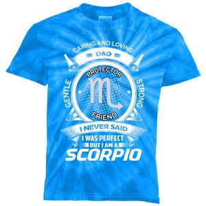 Funny Scorpio Zodiac Dad Gift Kids Tie-Dye T-Shirt