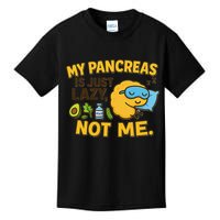 Funny Type 1 Diabetes My Pancreas Is Just Lazy Not Me Kids T-Shirt