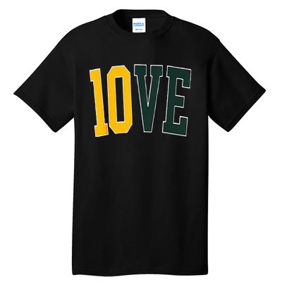 Feel The 10ve Jordan Quarterback Love American Football Tall T-Shirt