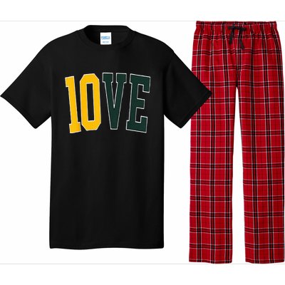 Feel The 10ve Jordan Quarterback Love American Football Pajama Set