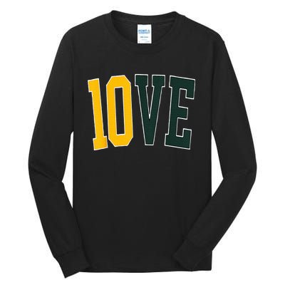 Feel The 10ve Jordan Quarterback Love American Football Tall Long Sleeve T-Shirt