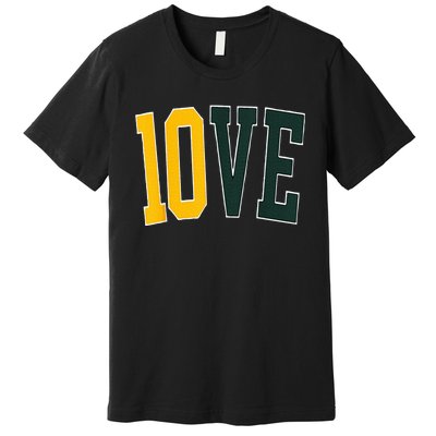 Feel The 10ve Jordan Quarterback Love American Football Premium T-Shirt