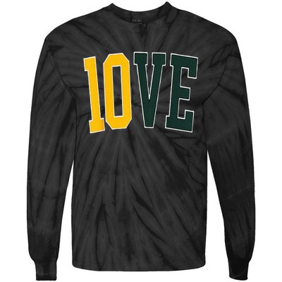 Feel The 10ve Jordan Quarterback Love American Football Tie-Dye Long Sleeve Shirt