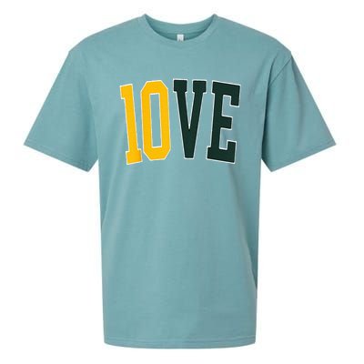 Feel The 10ve Jordan Quarterback Love American Football Sueded Cloud Jersey T-Shirt