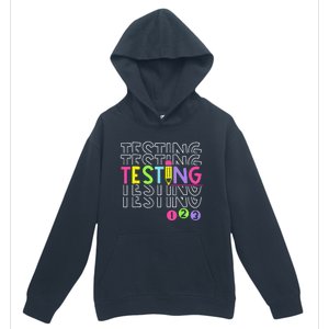 Funny Testing 123 Retro School Test Day Teacher Student Urban Pullover Hoodie