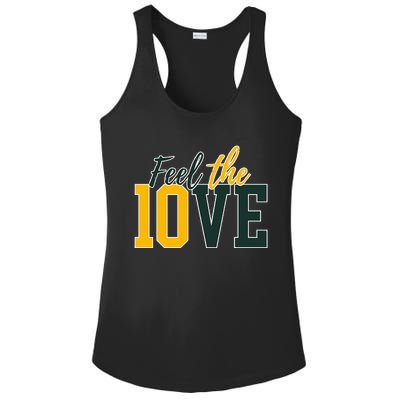 Feel The 10ve Jordan Quarterback Love American Football Ladies PosiCharge Competitor Racerback Tank