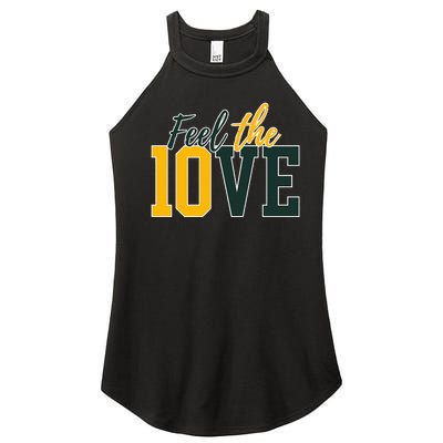 Feel The 10ve Jordan Quarterback Love American Football Women’s Perfect Tri Rocker Tank