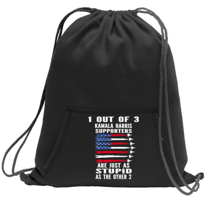 Funny Trump 1 Out Of 3 Kamala Harris Supporters Sweatshirt Cinch Pack Bag