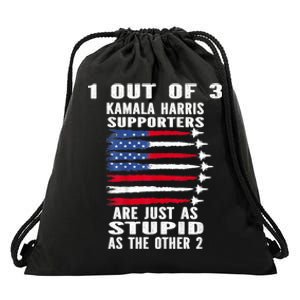 Funny Trump 1 Out Of 3 Kamala Harris Supporters Drawstring Bag