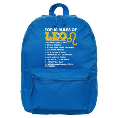 Funny Top 10 Rules Of Leo Leo Zodiac Birthday Leo Zodiac Cool Gift 16 in Basic Backpack
