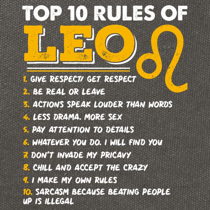 Funny Top 10 Rules Of Leo Leo Zodiac Birthday Leo Zodiac Cool Gift Cotton Canvas Backpack