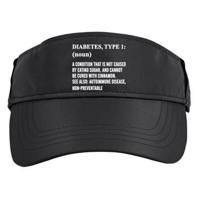Funny Type 1 Diabetes Definition Diabetes Awareness Adult Drive Performance Visor