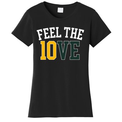 Feel The 10ve Jordan Quarterback Love American Football Women's T-Shirt