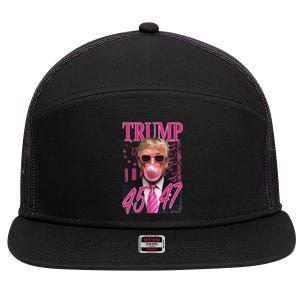 Funny Trump 1776 Flag 7 Panel Mesh Trucker Snapback Hat