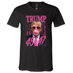 Funny Trump 1776 Flag V-Neck T-Shirt