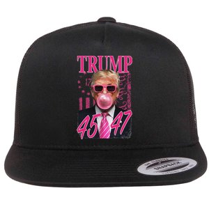 Funny Trump 1776 Flag Flat Bill Trucker Hat