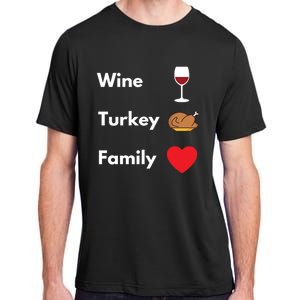 Funny Thanksgiving 2020 Wine Turkey Family Gift Adult ChromaSoft Performance T-Shirt