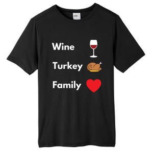 Funny Thanksgiving 2020 Wine Turkey Family Gift Tall Fusion ChromaSoft Performance T-Shirt