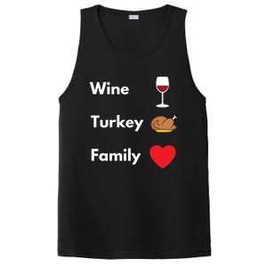 Funny Thanksgiving 2020 Wine Turkey Family Gift PosiCharge Competitor Tank