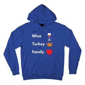 Funny Thanksgiving 2020 Wine Turkey Family Gift Hoodie