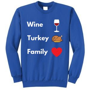 Funny Thanksgiving 2020 Wine Turkey Family Gift Sweatshirt