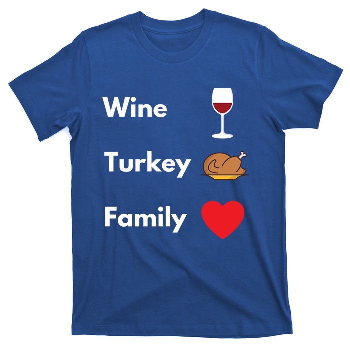 Funny Thanksgiving 2020 Wine Turkey Family Gift T-Shirt