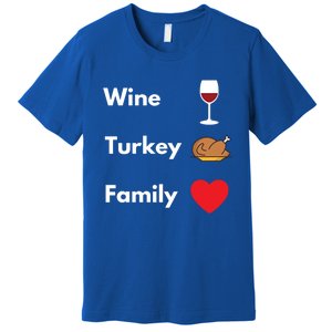 Funny Thanksgiving 2020 Wine Turkey Family Gift Premium T-Shirt