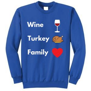 Funny Thanksgiving 2020 Wine Turkey Family Gift Tall Sweatshirt