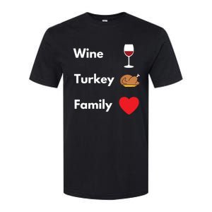 Funny Thanksgiving 2020 Wine Turkey Family Gift Softstyle CVC T-Shirt