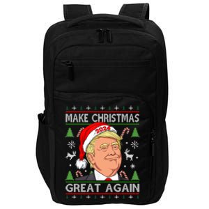 Funny Trump 2024 Make Christmas Great Again Ugly Gift Impact Tech Backpack