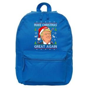 Funny Trump 2024 Make Christmas Great Again Ugly Gift 16 in Basic Backpack