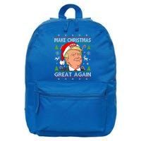 Funny Trump 2024 Make Christmas Great Again Ugly Gift 16 in Basic Backpack