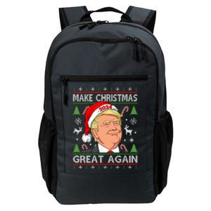 Funny Trump 2024 Make Christmas Great Again Ugly Gift Daily Commute Backpack